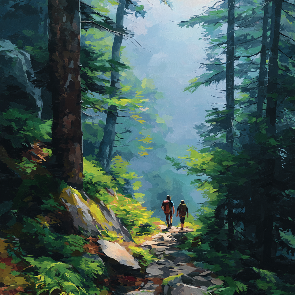 Hiking Hand In Hand Paint By Number