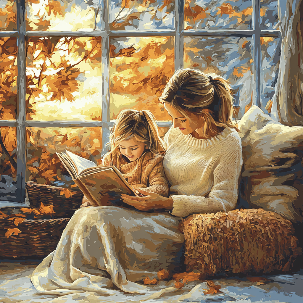 The Comfort Of A Mother's Love Number Painting