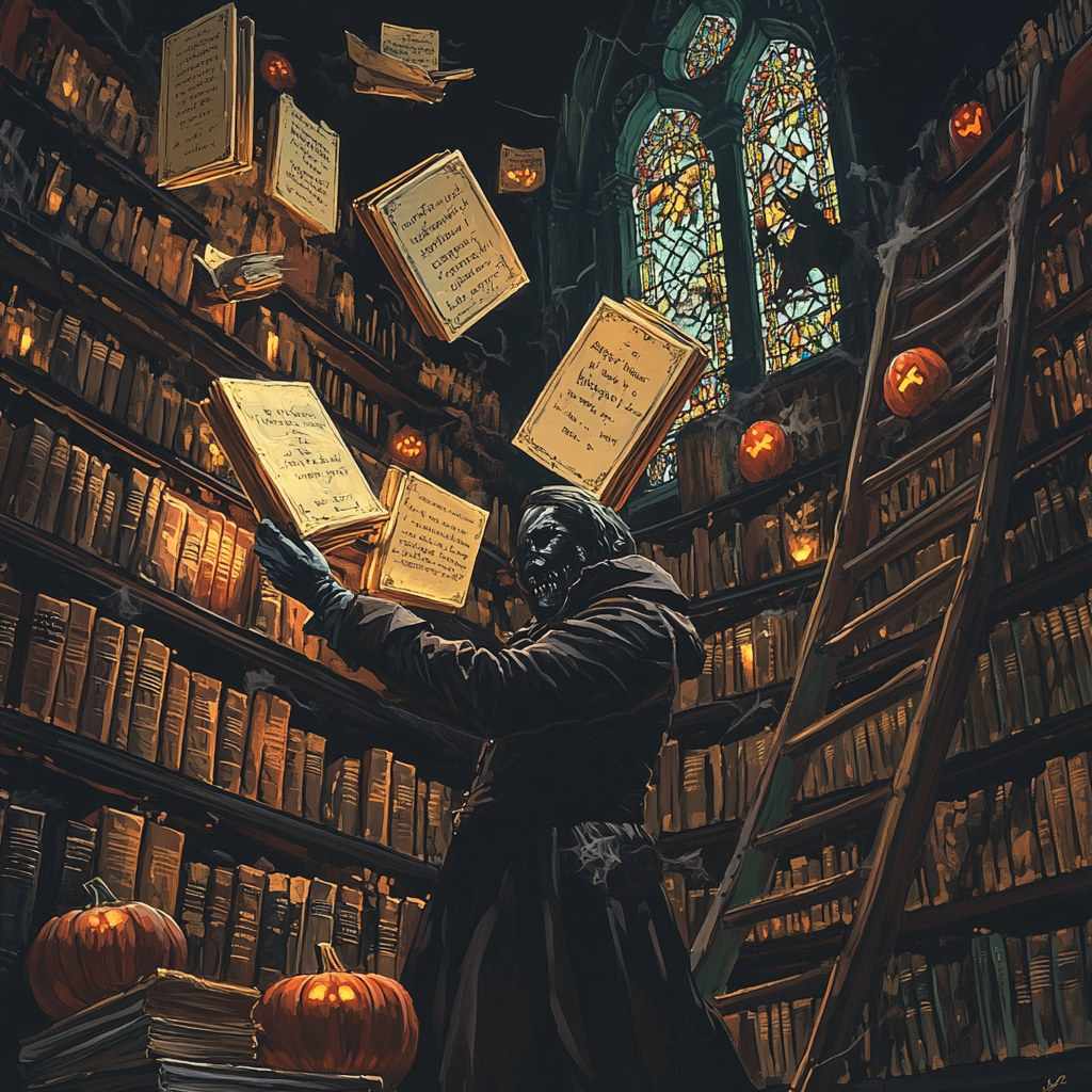 Grim Librarian Curator Haunted Edition paint by number