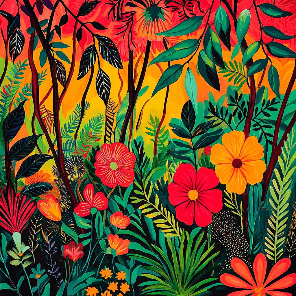 Frida Kahlo Inspired Nature's Resilience Symphony Paint By Numbers Kits