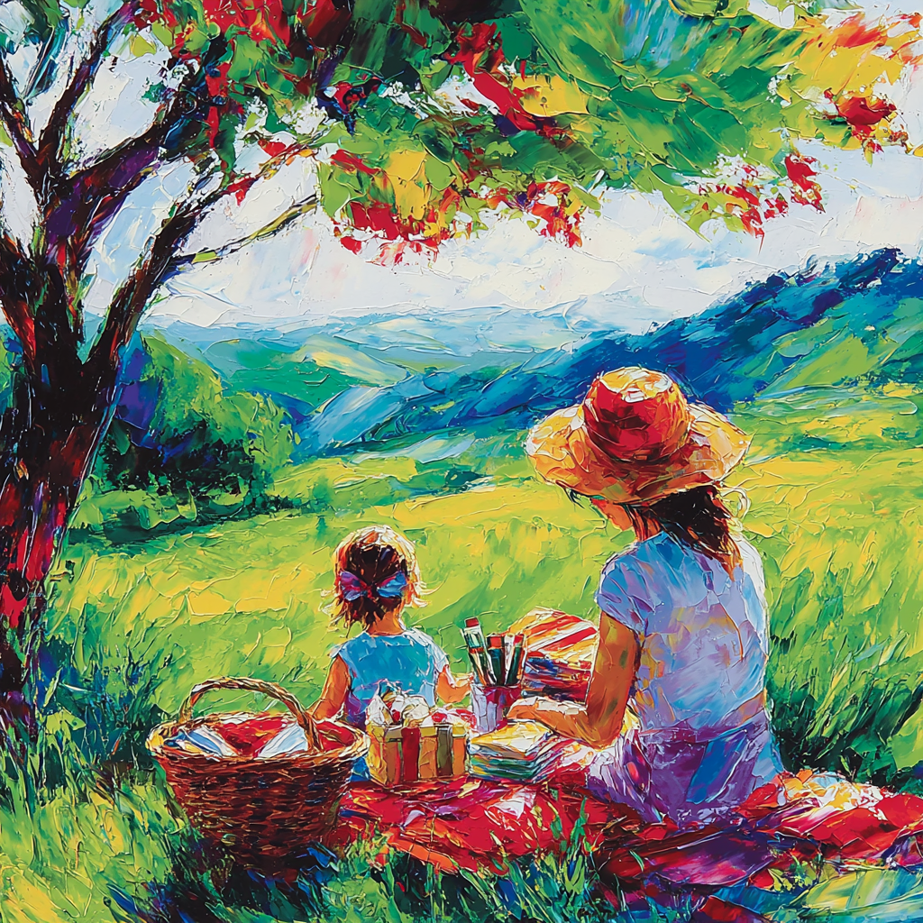 Mother's Day Picnic Delight Paint By Numbers