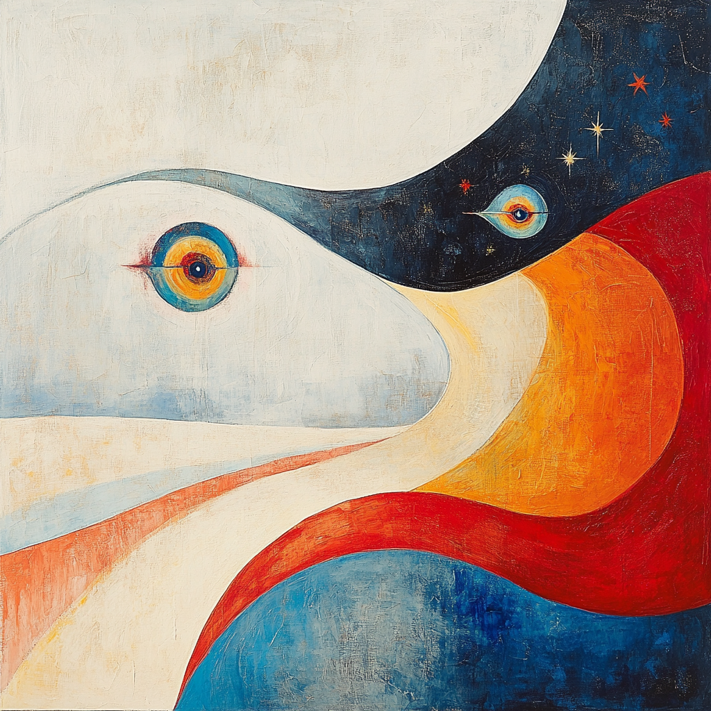 Joan Miró Inspired Playful Abstract Harmony paint by numbers