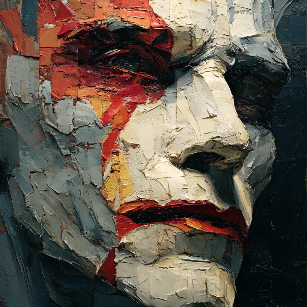 Francis Bacon Inspired Distorted Portrait paint by number