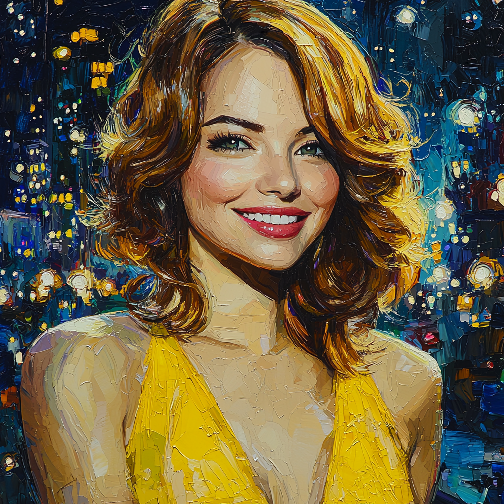 Emma Stone: From La La Land's Dreamscape To Stardom Numbered Painting Kits