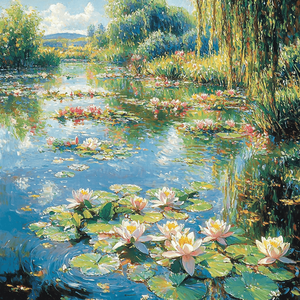 Monet Inspired Mystical Water Garden Numbered Painting Kits