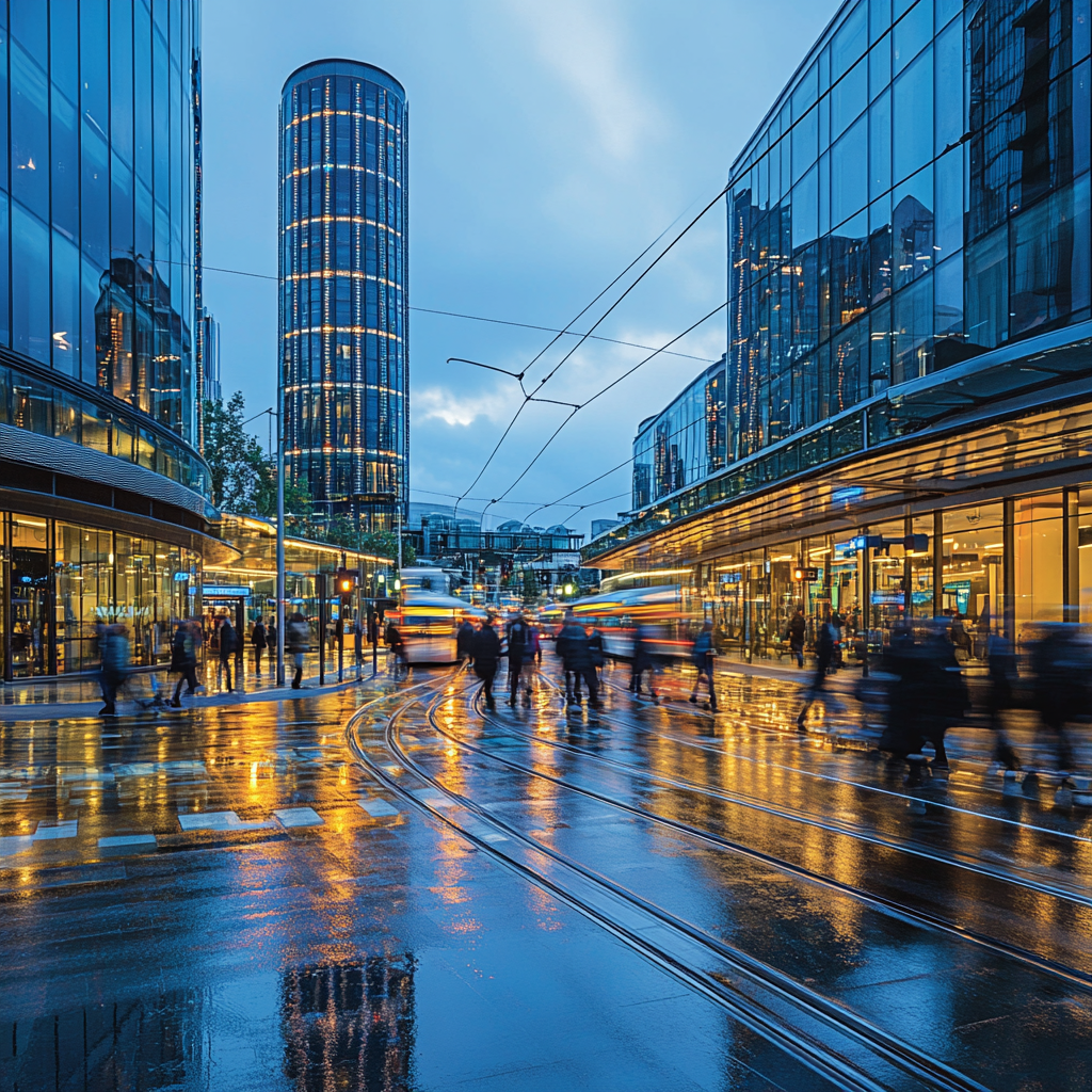 Potsdamer Platz Modern Square Berlin Germany Number painting