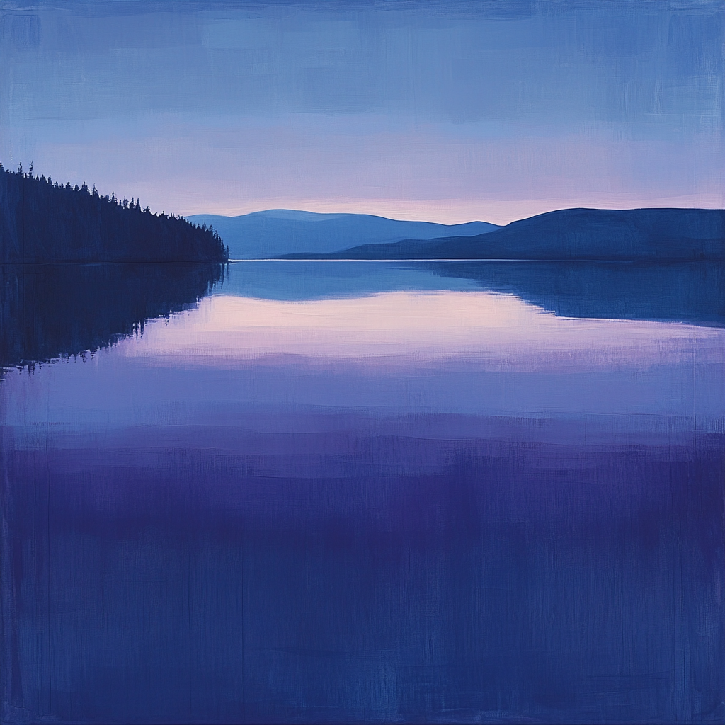 Rothko Inspired Twilight Lake Paint by numbers art
