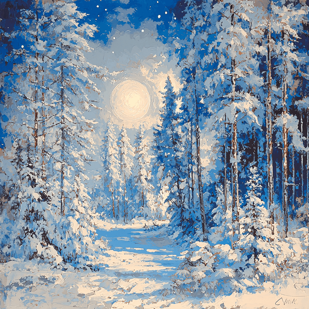 Traditional Winter Art Style Inspired Winter Fantasy DIY Paint By Numbers