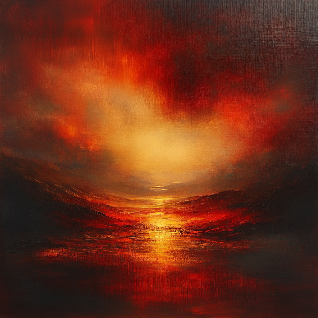 J.M.W. Turner Inspired Volcano At Dusk Paint by numbers kits