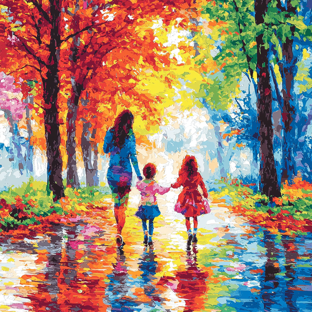 Mommy's Love Is A Rainbow Numbered Painting Kits