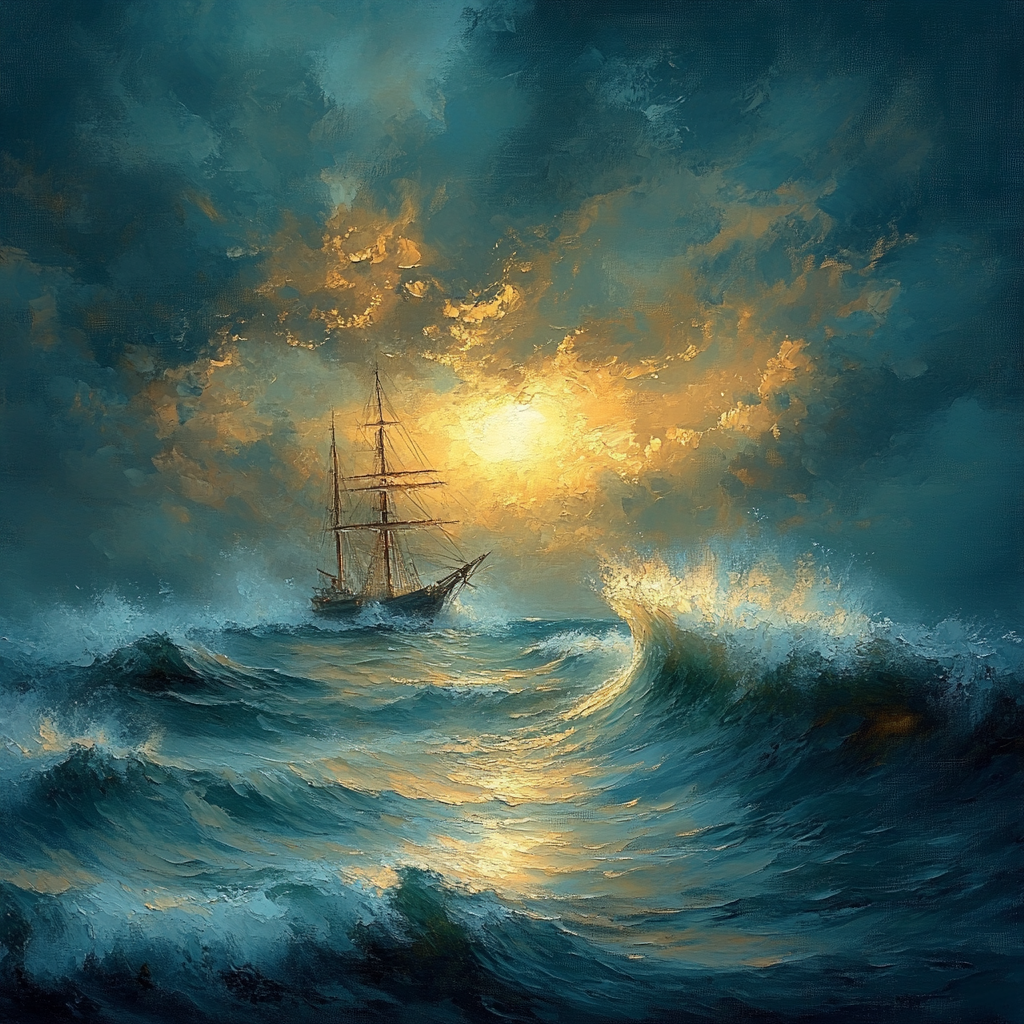 J.M.W. Turner Inspired Tempest Sea Paint by numbers kits