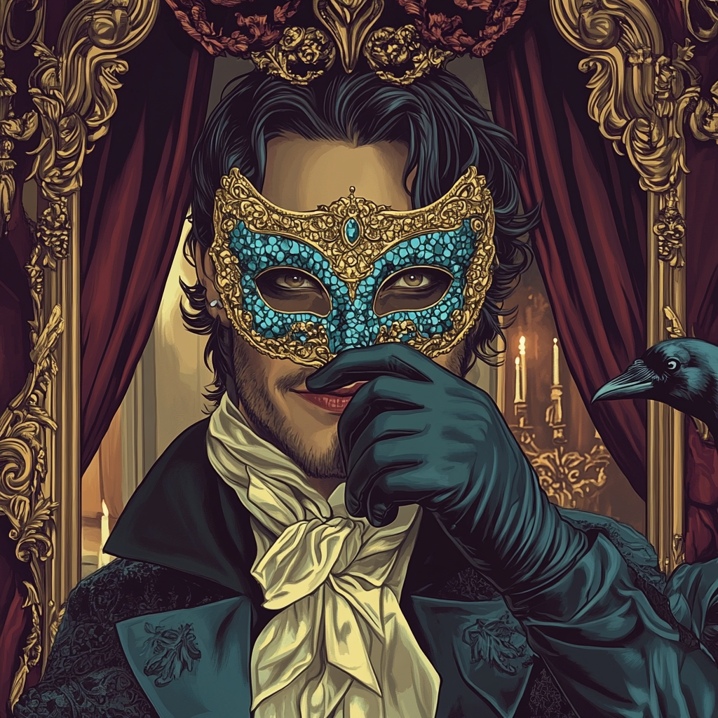 Villains Masquerade Mirror paint by color