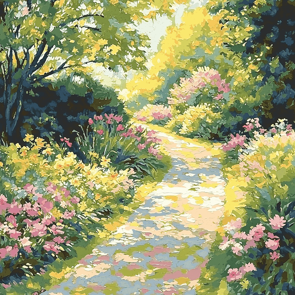 Claude Monet Inspired Sunny Garden Path Paint By Numbers Kits