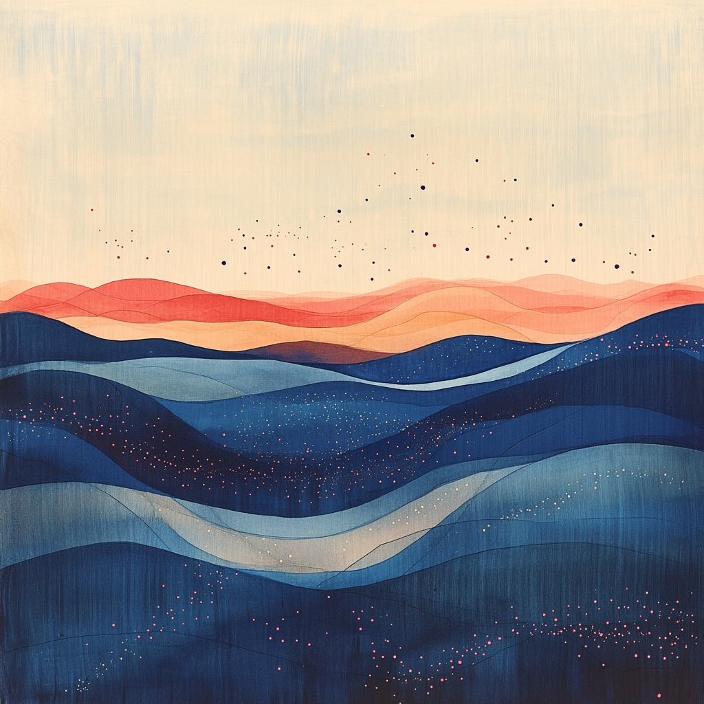 Paul Klee Inspired Starfold Landscape DIY paint by numbers