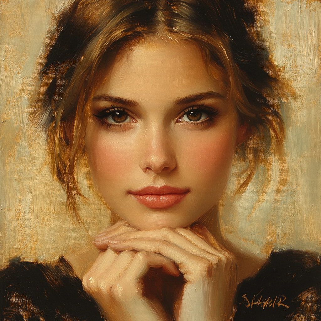 Leonardo Da Vinci Inspired Portrait Study painting number kit