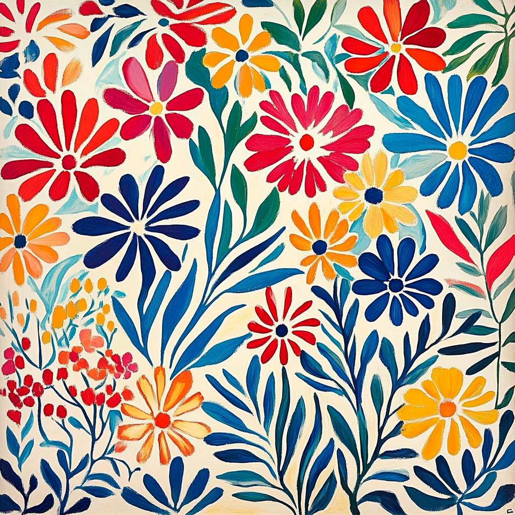 Matisse Inspired Joyful Chaos Paint by numbers art