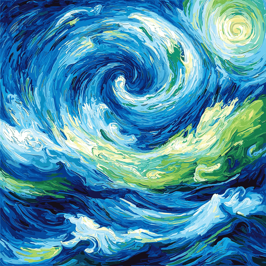 Vincent Van Gogh Inspired Oceanic Dreams Paint By Numbers Art