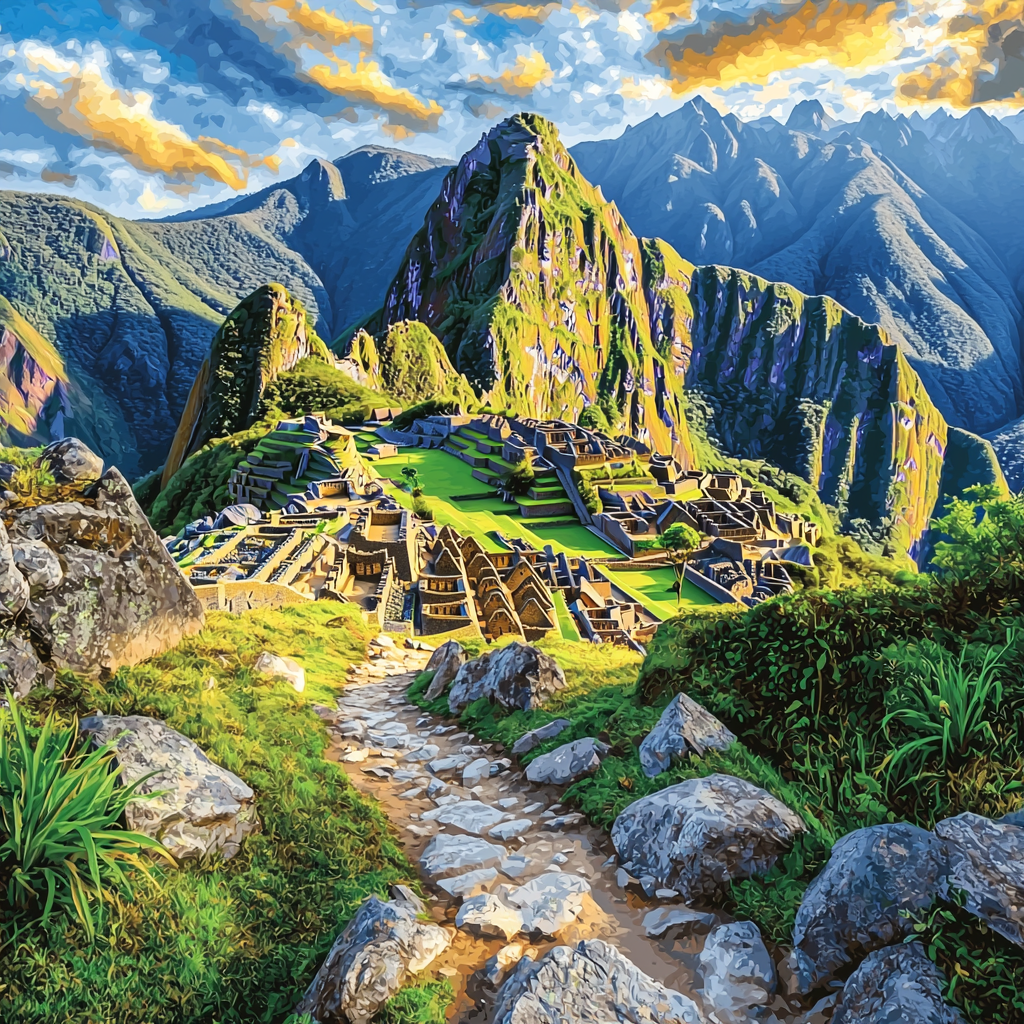 Hiking The Inca Trail To Machu Picchu Paint By Numbers Art
