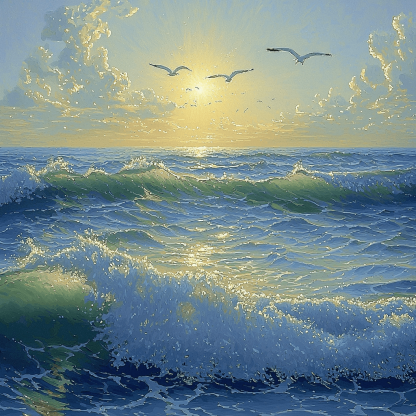 Claude Monet Inspired Oceanic Whispers Paint By Numbers Art