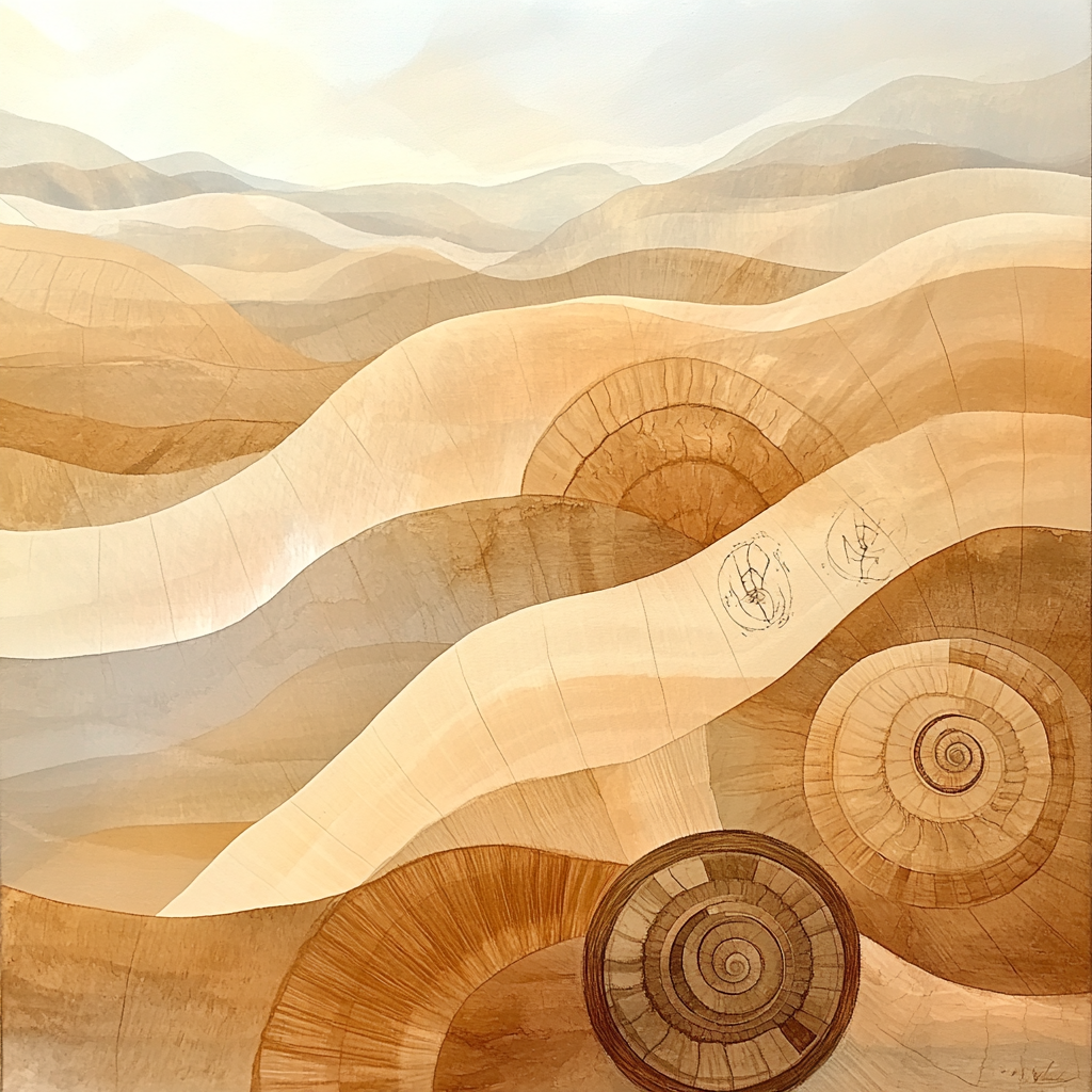 Leonardo Da Vinci Inspired Desert Fossil Landscape Painting by numbers kit