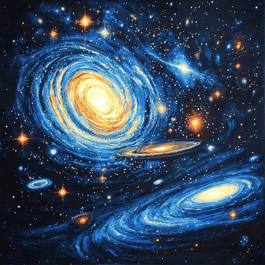 Caravaggio Inspired Cosmic Echos Numbered Painting Kits