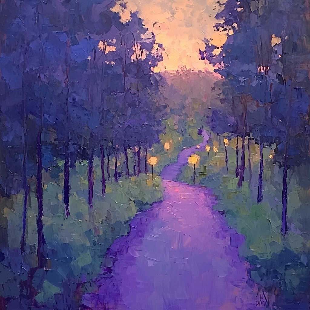 Paul Cézanne Inspired Twilight Grove Harmony DIY Paint By Numbers