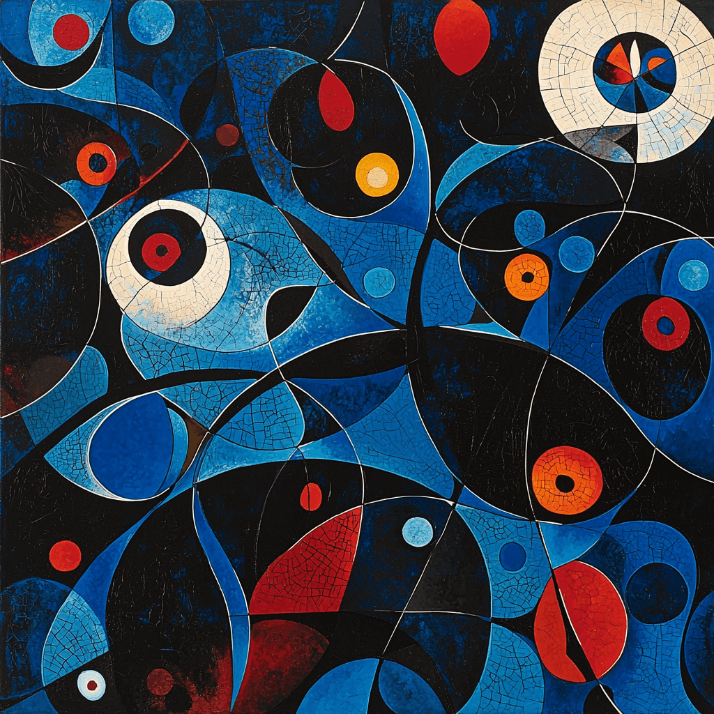 Joan Miró Inspired Dreamscape Revelry Numbered Painting Kits