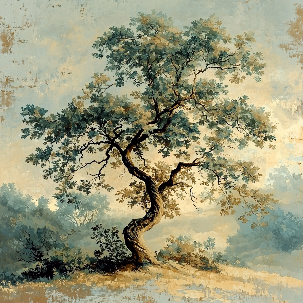 Leonardo Da Vinci Inspired Whispering Tree Serenade Painting Number Kit