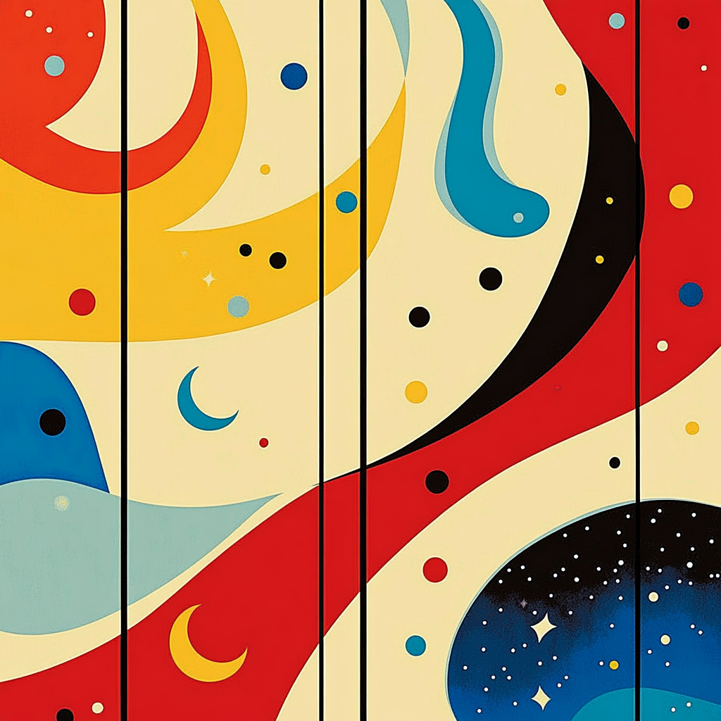 Joan Miró Inspired Cosmic Symphony paint by number
