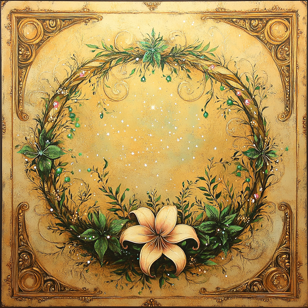 Alphonse Mucha Inspired Celestial Botanica DIY paint by numbers