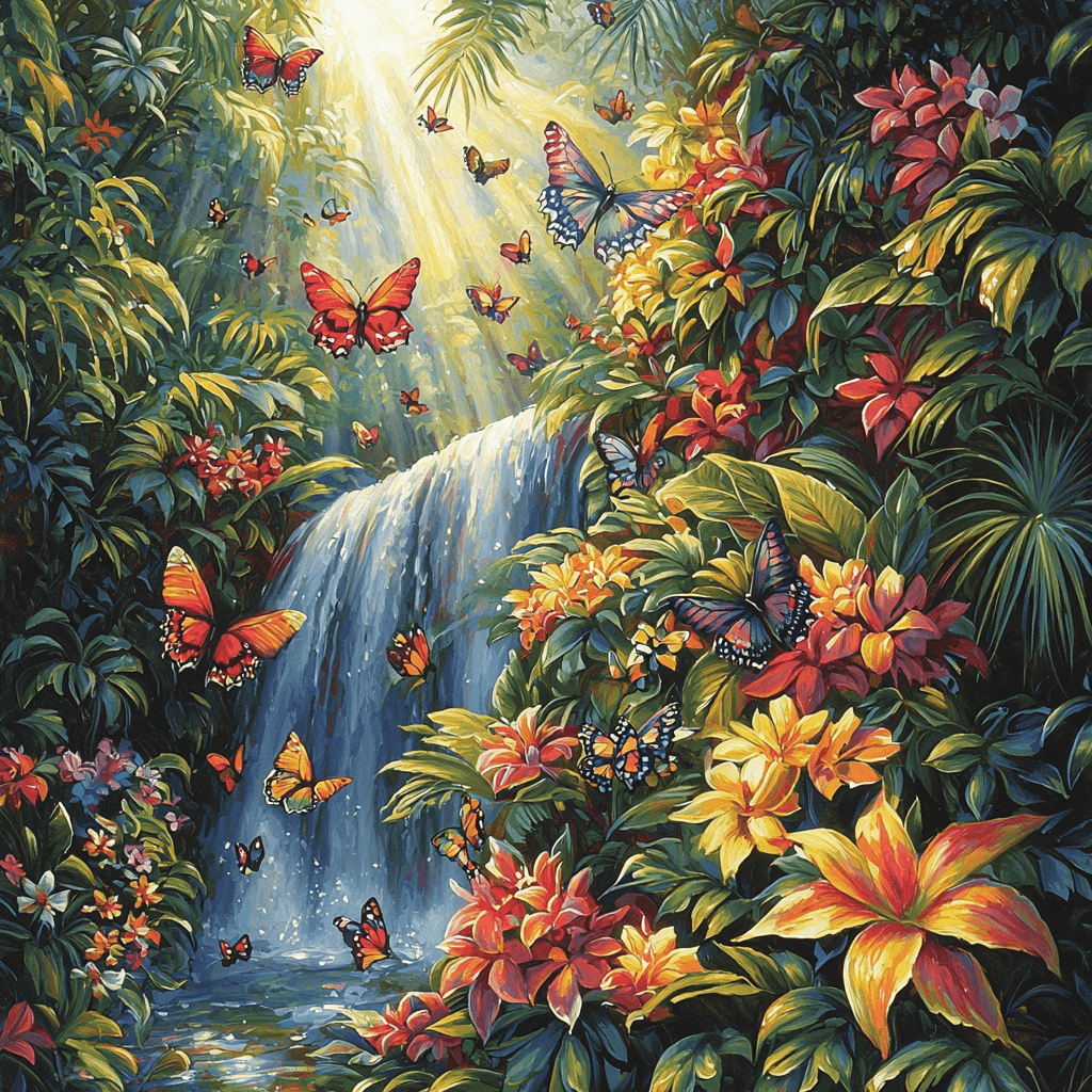 Butterfly Park - Kuala Lumpur Painting Number Kit