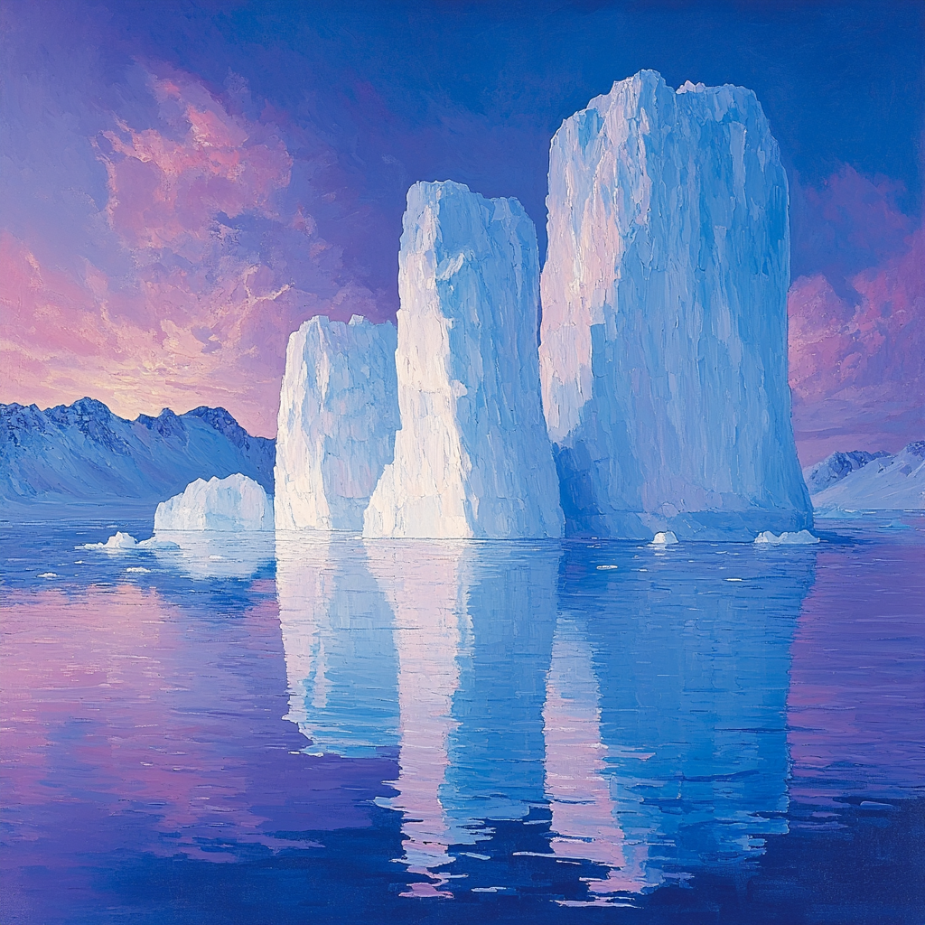 Lawren Harris Inspired Radiant Iceberg Majesty paint by number