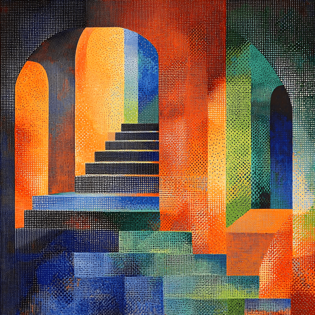 Georges Seurat Inspired Infinite Geometric Reverie Painting Number Kit