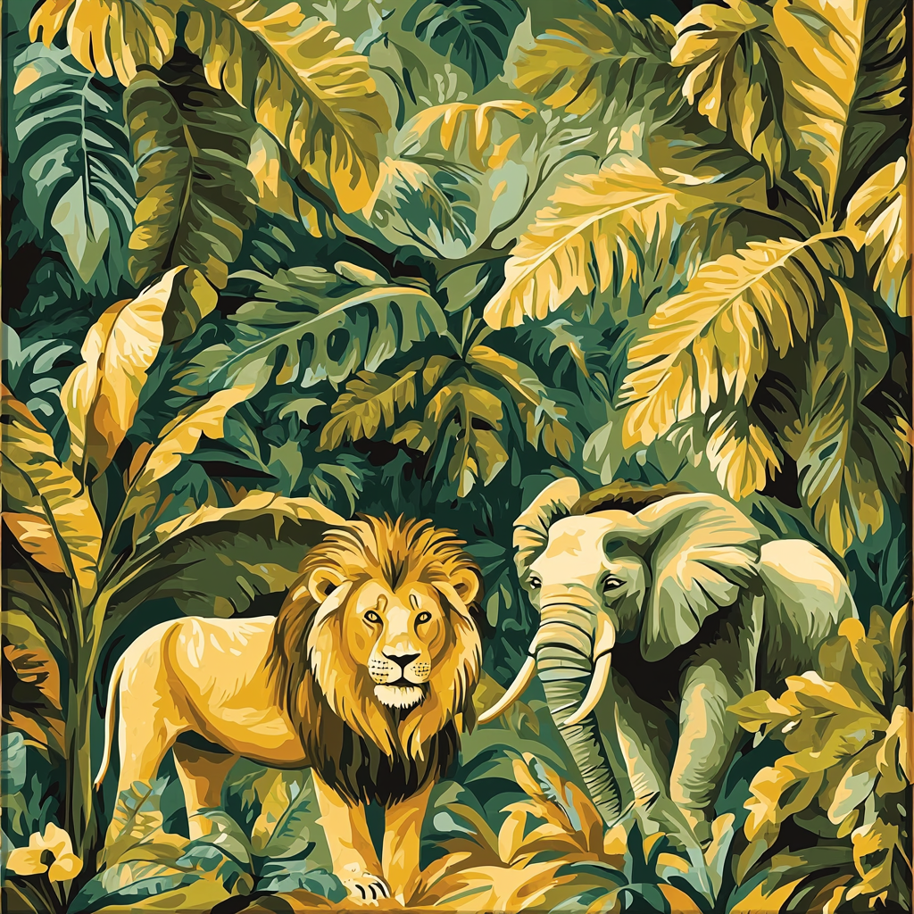 Rousseau Inspired Exotic Safari Paint By Number
