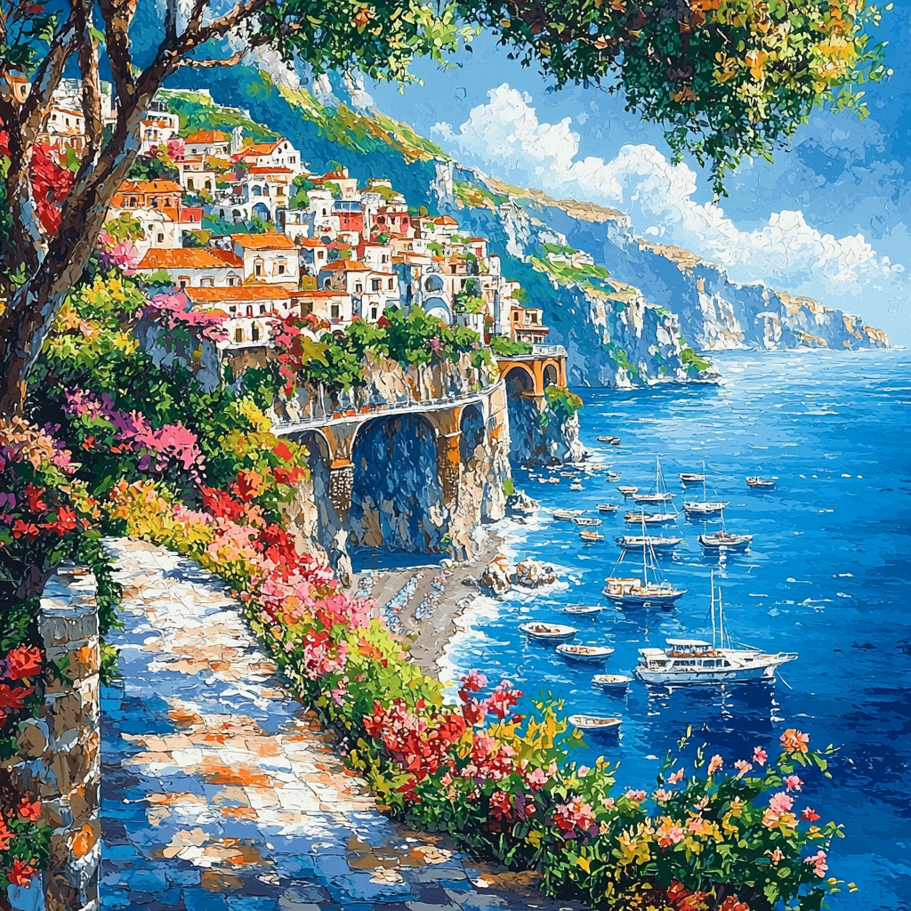 Amalfi Coast DIY Paint By Numbers