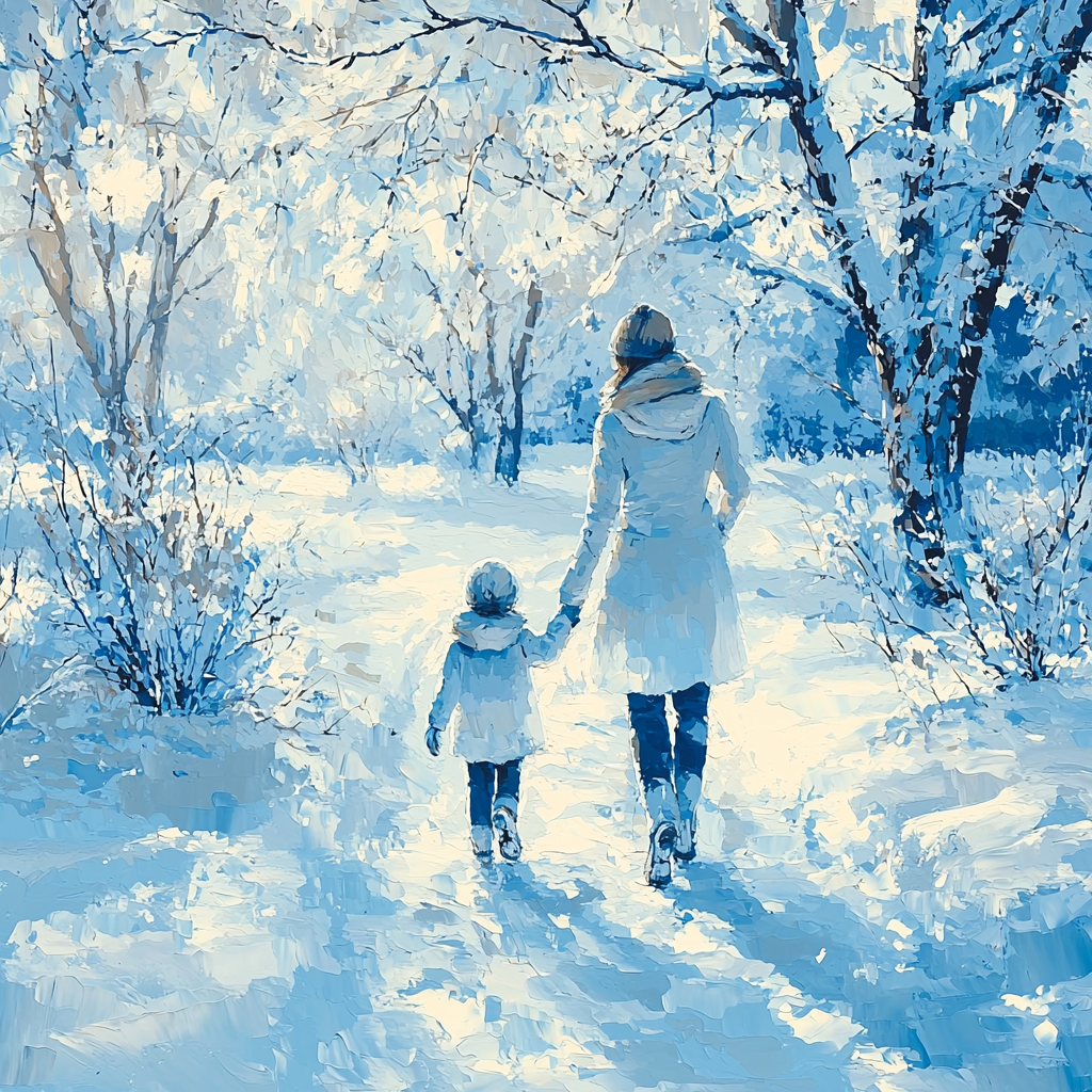 Frosty Morning Walk DIY Paint By Numbers
