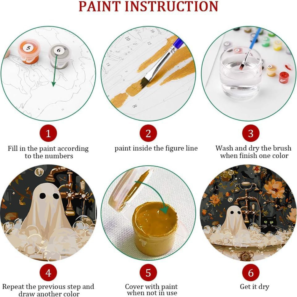 Halloween Cat Paint by Numbers Kit
