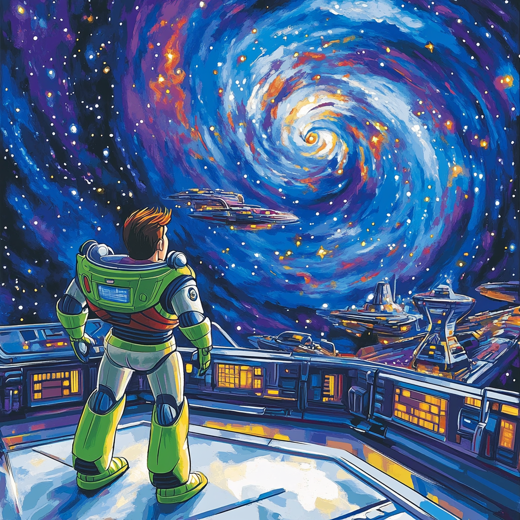 Buzz Lightyear’s Cosmic Patrol DIY paint by numbers
