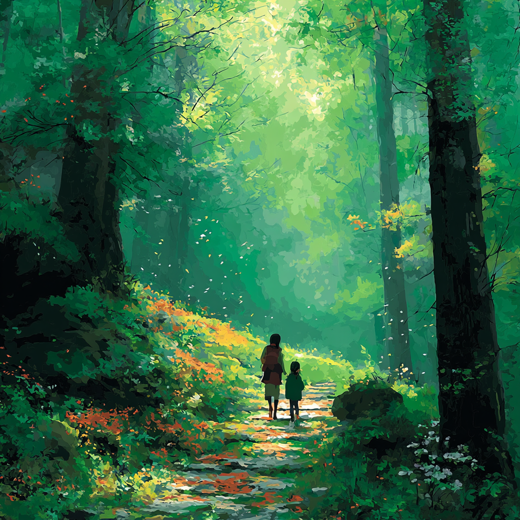 Nature Walk With Mom DIY Paint By Numbers