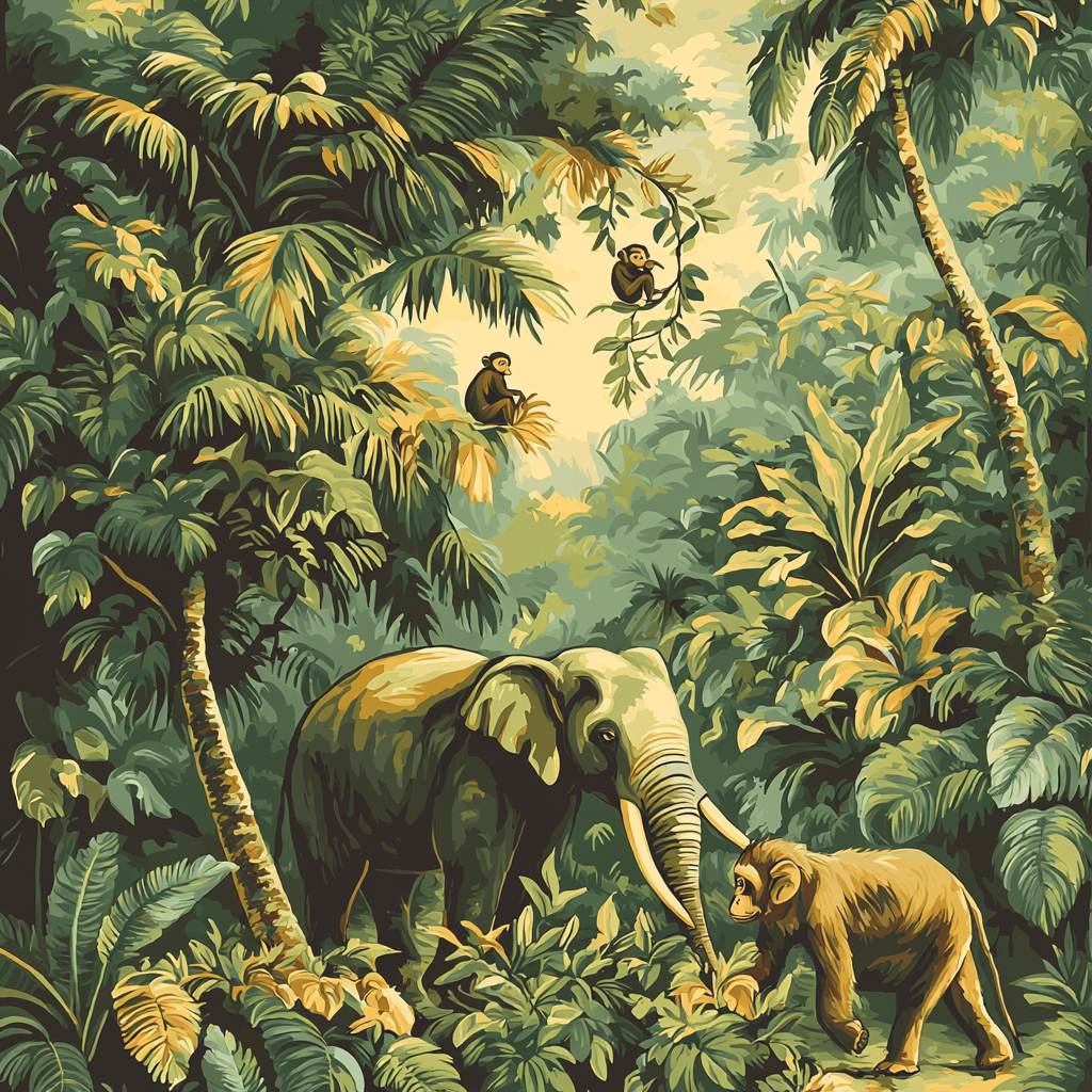 Henri Rousseau Inspired Whimsical Wilds Numbered Painting Kits