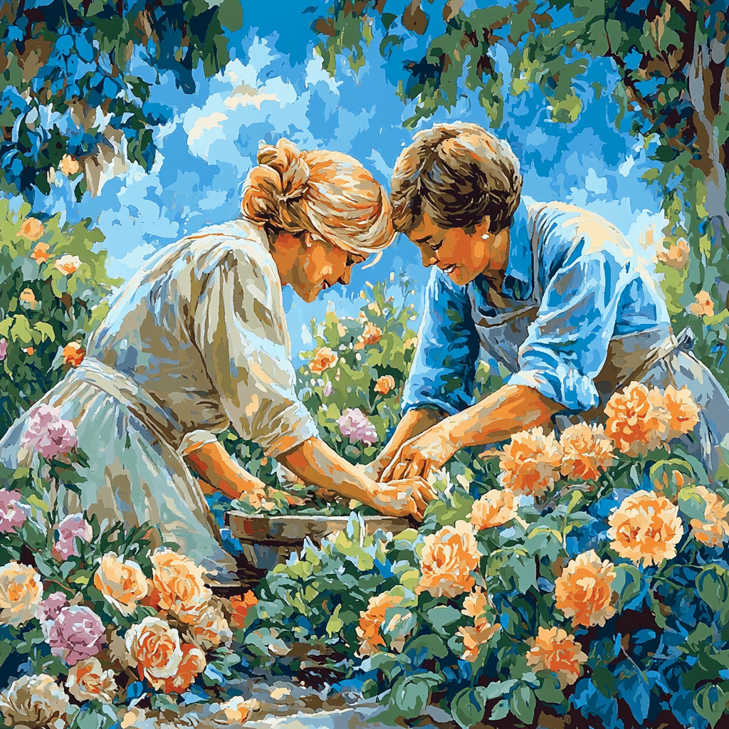 Mom's Garden Of Love Painting By Numbers Kit