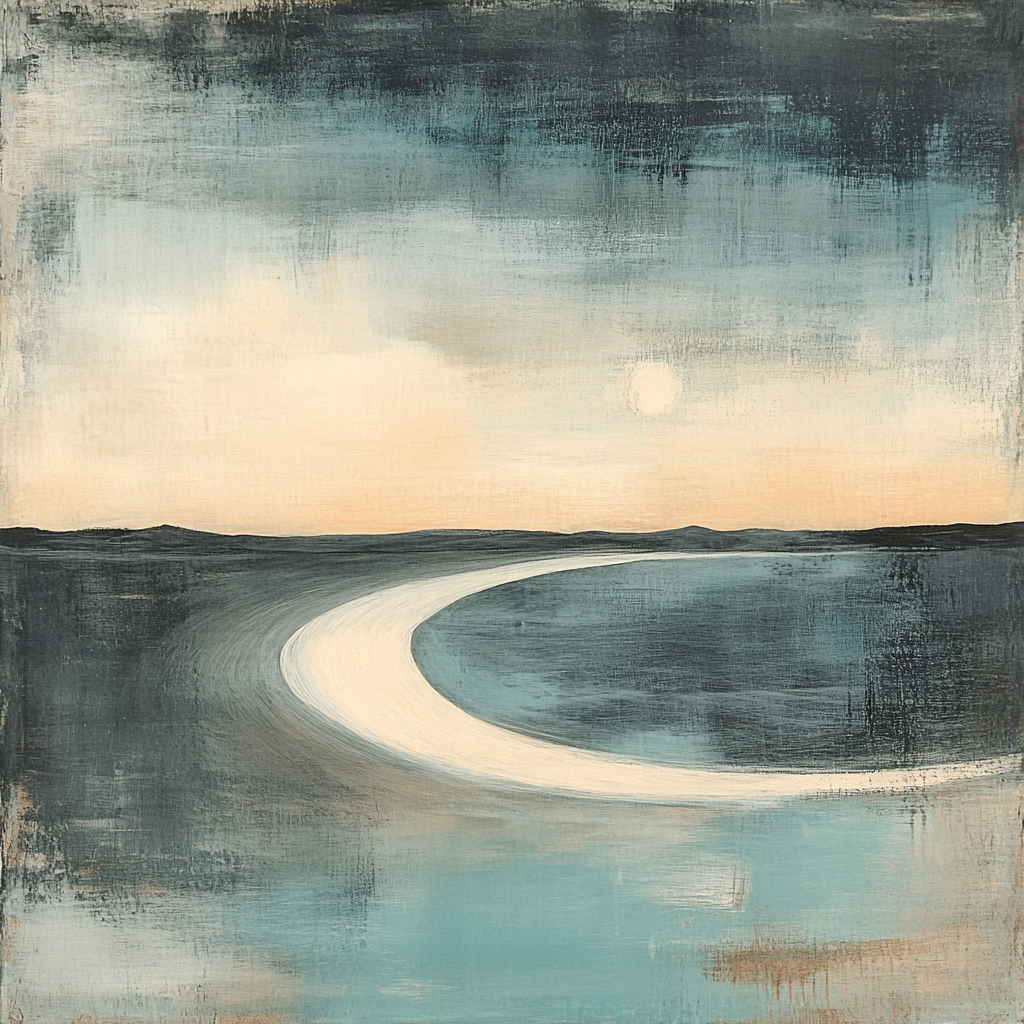 Zhao Mengfu Inspired River Of Ink And Moon Paint by numbers kits