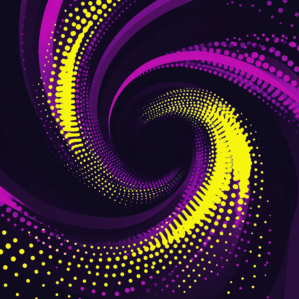 Yayoi Kusama Inspired Quantum Pulse Vortex painting number kit