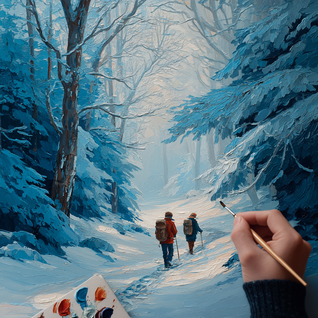 Winter Walks Painting Number Kit