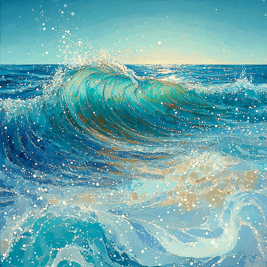 Georges Seurat Inspired Tidal Symphony paint by numbers