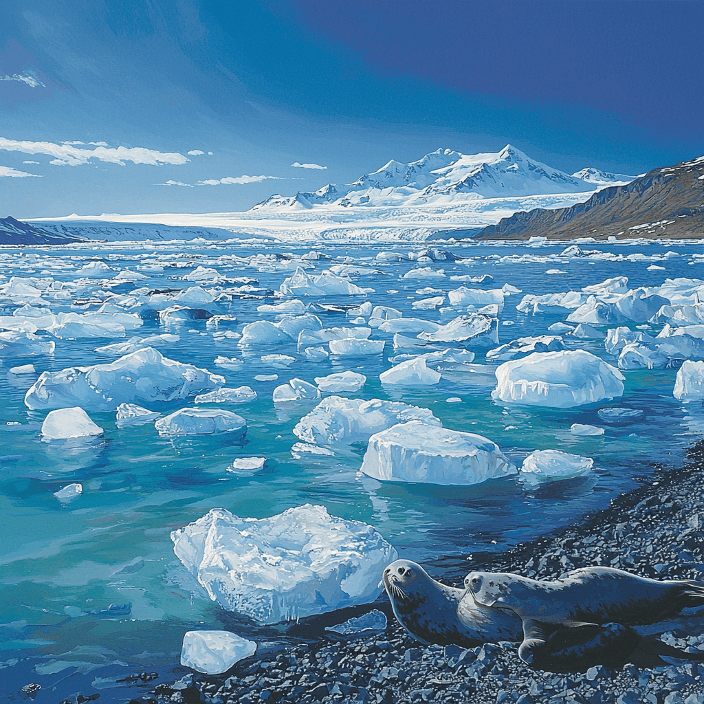 Jokulsarlon Glacier Lagoon - South Iceland DIY Paint By Numbers
