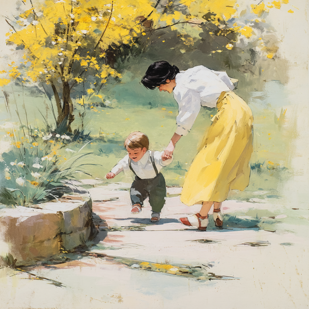 Her First Steps Number Painting