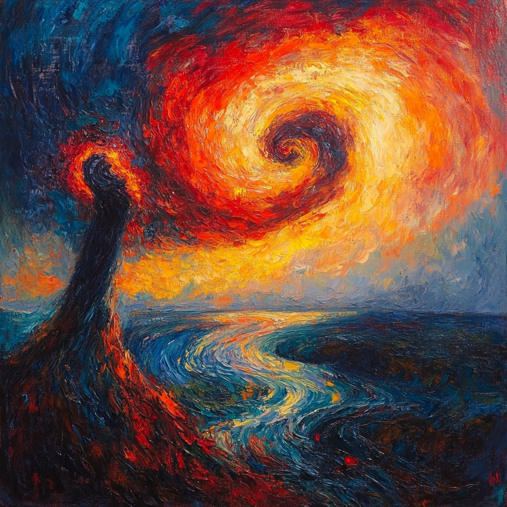 Edvard Munch Inspired Scream Storm Painting by numbers kit
