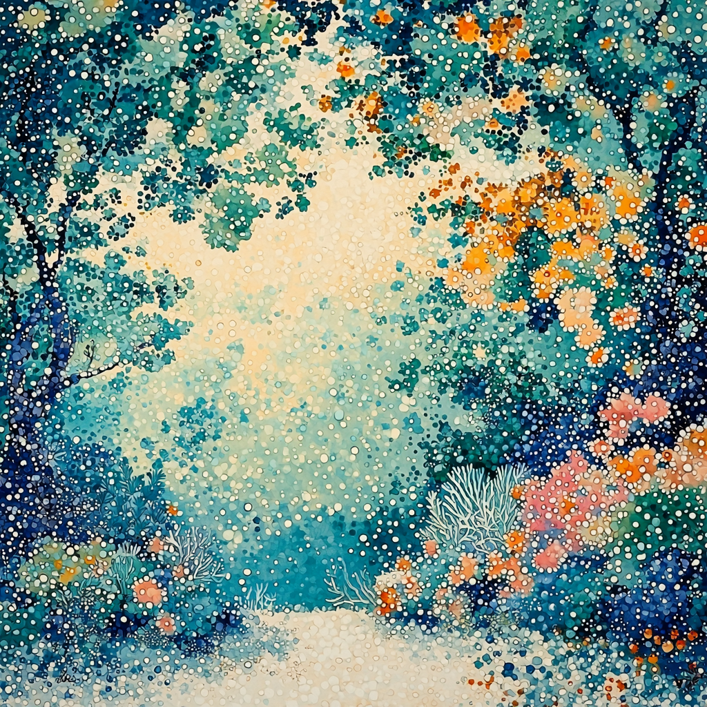 Georges Seurat Inspired Ethereal Oceanic Whispers Paint By Numbers Art