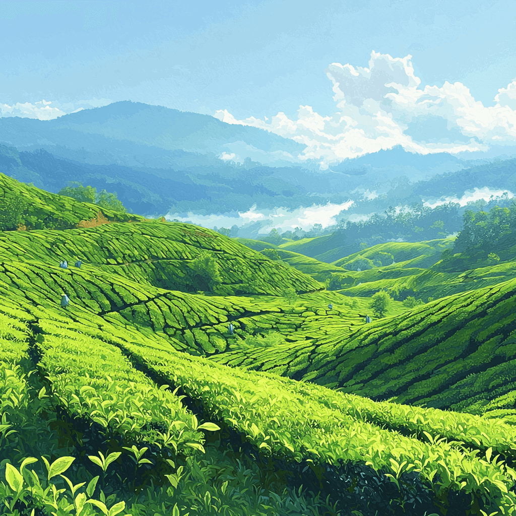 Munnar Tea Gardens DIY Paint By Numbers